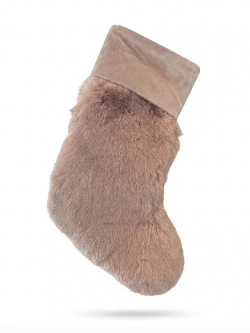 NWOT Pottery Barn Faux Fur Mink Stockings in Rosewood